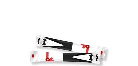 Sticks de sucre 'mariage', dans un sac en plastique