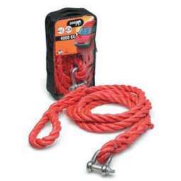 Corde de remorquage Jumbo, 4.000 kg, avec manille, rouge