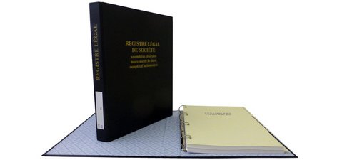 Reliure 'Registre Légal de Société', noir