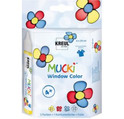 Window Color Pen 'MUCKI', kit de 4