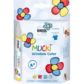 Window Color Pen 'MUCKI', kit de 4