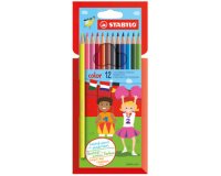 Kleurenpotlood zeshoekig - etui van 30 stuks