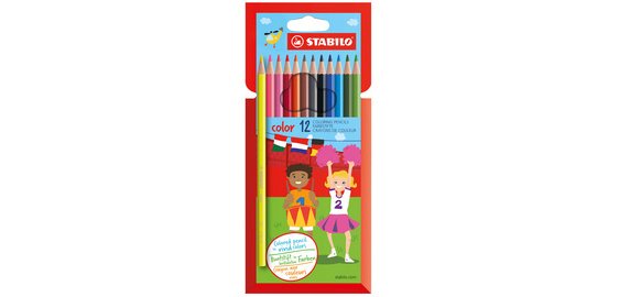 Color pencils, hexagonal, cardboard box of 30