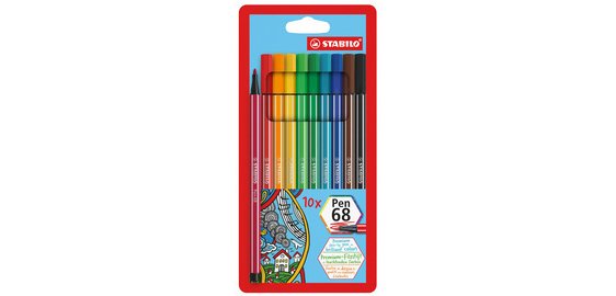 Feutre Pen 68, étui en carton de 18