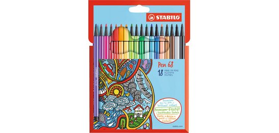 Feutre Pen 68, étui en carton de 30