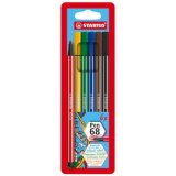 Stift Pen 68 - plastic etui van 6 stuks