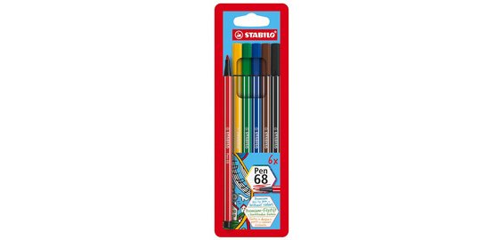 Feutre Pen 68, étui en plastique de 6
