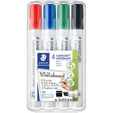 Marker voor witbord 351B Lumocolor - etui van 4 stuks