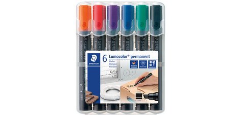 Permanent Marker 350 Lumocolor, set of 6