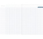 Agenda de bord enseignant 6 colonnes modèle allégé (19 semaines) piqué A4 72 pages Couleur aléatoire - Assortis