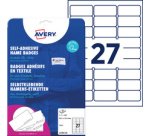 Etiquette pour badge, 80 x 50 mm, blanc