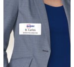 Etiquette pour badge, 65 mm, rond, blanc