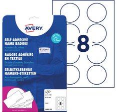 Etikett für Abzeichen, 65 mm, rund, weiß