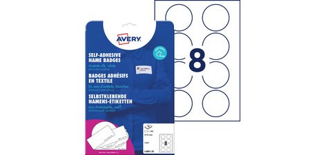 Etiquette pour badge, 85 x 50 mm, ovale