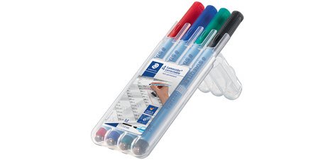 Marqueur correctable 305M Lumocolor, étui de 4