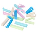 Clips de fermeture, couleurs assorties - Lot de 10