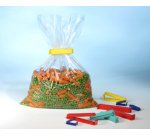 Clips de fermeture, couleurs assorties - Lot de 10