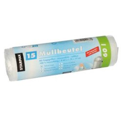 Sacs poubelle HDPE avec poignée, transparent