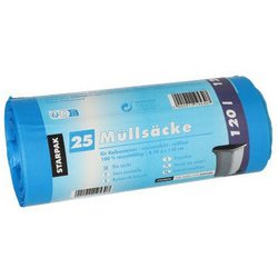 Sac poubelle HDPE, 120 litres, bleu