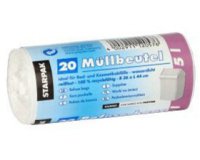 Sac poubelle LDPE, 5 litres, blanc