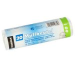 Sac poubelle HDPE, 70 litres, transparent