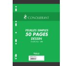 CONQUERANT SEPT Feuillets mobiles de dessin 210 x 297 mm
