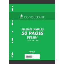 Losse vellen tekenpapier CONQUERANT SEPT 210 x 297 mm