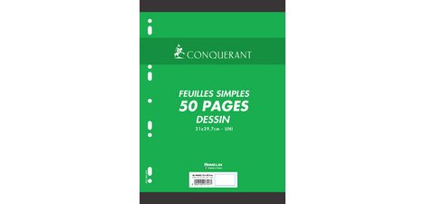 CONQUERANT SEVEN Removable drawing sheets 210 x 297 mm