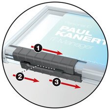 Porte-badge PUSHBOX TRIO, transparent