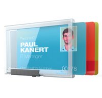 Porte-badge PUSHBOX TRIO, transparent