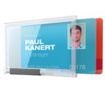 Porte-badge PUSHBOX TRIO, transparent