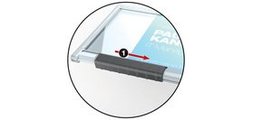 Porte-badge PUSHBOX TRIO, transparent