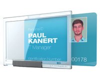 Porte-badge PUSHBOX TRIO, transparent