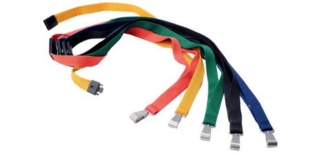 Haltbares Textilkabel 8127 mit schwarzem Karabiner 10 Stück
