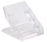 Présentoir pour cartes de visite, plastique dur