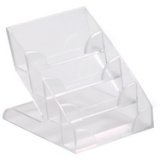 Présentoir pour cartes de visite, plastique dur