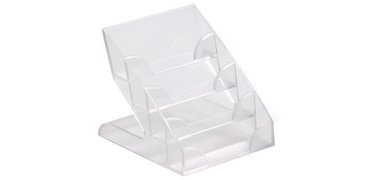 Présentoir pour cartes de visite, plastique dur