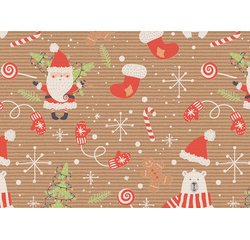 Papier cadeau de Noël 'Xmas Elements'
