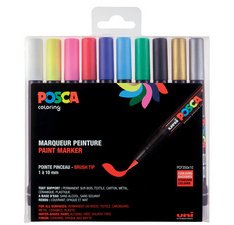 Marqueur à pigment PCF-350, étui de 10, assorti