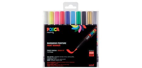 Marqueur à pigment PCF-350, étui de 10, assorti