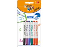 En_rotulador bic kids velleda para pizarra blister de 6 unidades colores surtidos