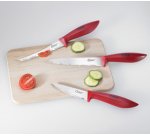 Set de couteaux, 3 pièces, rouge
