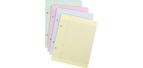 Feuillets mobiles, 170 x 220mm, seyès,assorti