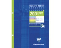 Feuillets mobiles perforés couleur, A4