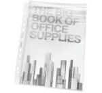 Pochette perforée Maxi avec rabat, A4, PP, transparent