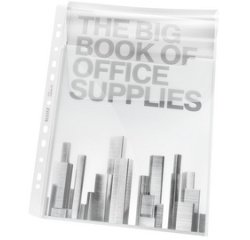 Pochette perforée Maxi avec rabat, A4, PP, transparent