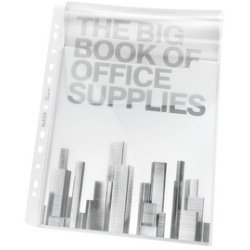 Pochette perforée Maxi avec rabat, A4, PP, transparent