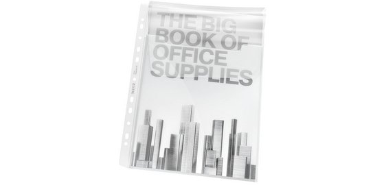 Pochette perforée Maxi avec rabat, A4, PP, transparent