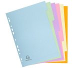 Intercalaires carte pastel 170g Forever 5 positions - A4 - Couleurs assorties