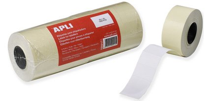Label for tagging gun, 26 x 16 mm, permanent